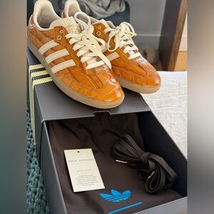 ADIDAS X WALES BONNER BROWN CROC SNEAKERS MENS US SIZE 8 / UK SIZE 7.5